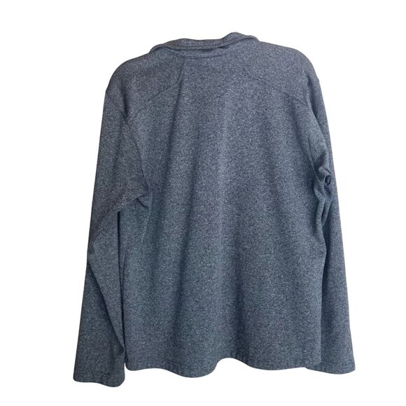 Eddie Bauer First Ascent Quarter Zip Heather Gray Mens Large Pullover Zip Pocket - Picture 2 of 7
